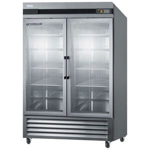 Summit Performance Series Pharma-Lab 55 in. 49.0 cu. ft. French Door Freezerless Refrigerator with Glass Doors - Stainless Steel, , hires