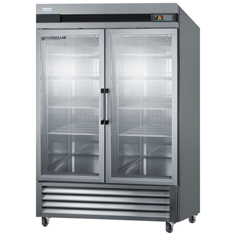 Summit Performance Series Pharma-Lab 55 in. 49.0 cu. ft. French Door Freezerless Refrigerator with Glass Doors - Stainless Steel, , hires