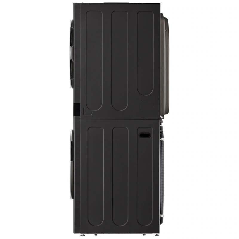LG 27 in. 5.0 cu. ft. Smart Electric Front Load Ventless WashTower with  Center Control, AI Sensor Dry, Sanitize & Steam Cycle - Black Steel