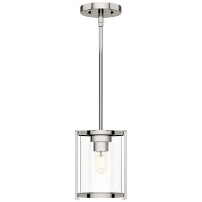 Hunter Astwood 6 in. Mini Pendant with Clear Glass - Polished Nickel | 19004
