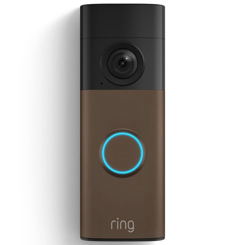 Ring - Battery Doorbell (newest model) Retinal 2K with wide-angle video, up to 6x Zoom, Two-Way Talk, and Built-In Battery - Matte Mocha, , hires
