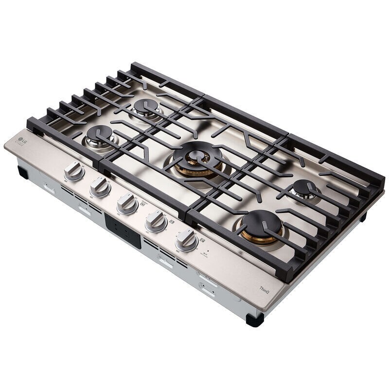 LG Studio 36 in. Gas Cooktop with 5 Sealed Burners & Griddle
