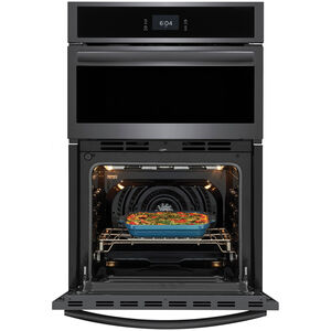 Frigidaire Gallery 27 in. 5.5 cu. ft. Steam Electric Microwave/Wall Oven Combo with True European Convection - Black Stainless, Black Stainless, hires