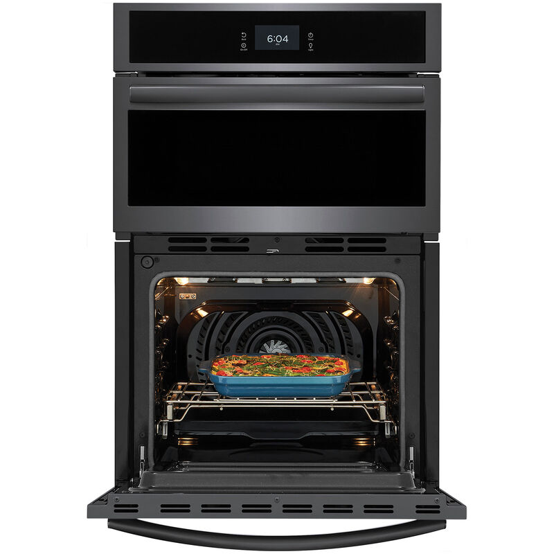 Frigidaire Gallery 27 in. 5.5 cu. ft. Steam Electric Microwave/Wall Oven Combo with True European Convection - Black Stainless, Black Stainless, hires