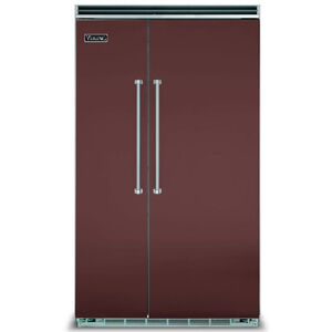 Viking 5 Series 48 in. 29.05 cu. ft. Built In Counter Depth Side-by-Side Refrigerator - Kalamata Red, , hires