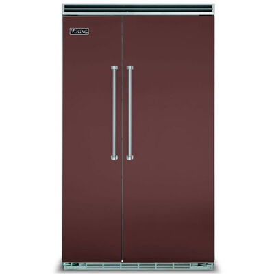 Viking 5 Series 48 in. 29.05 cu. ft. Built In Counter Depth Side-by-Side Refrigerator - Kalamata Red | VCSB5483KA