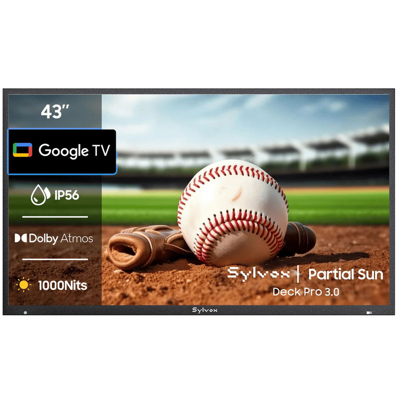 Sylvox - Deck Pro 3.0 43" Class Partial Sun 4K UHD LED Smart Google Outdoor TV, , hires