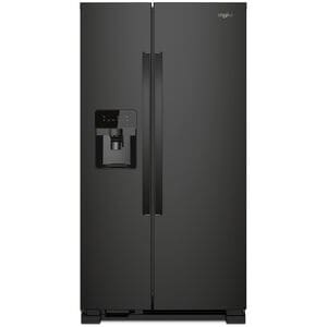 Whirlpool 33 in. 21.4 cu. ft. Side by Side Refrigerator with Ice & Water Dispenser - Black, Black, hires