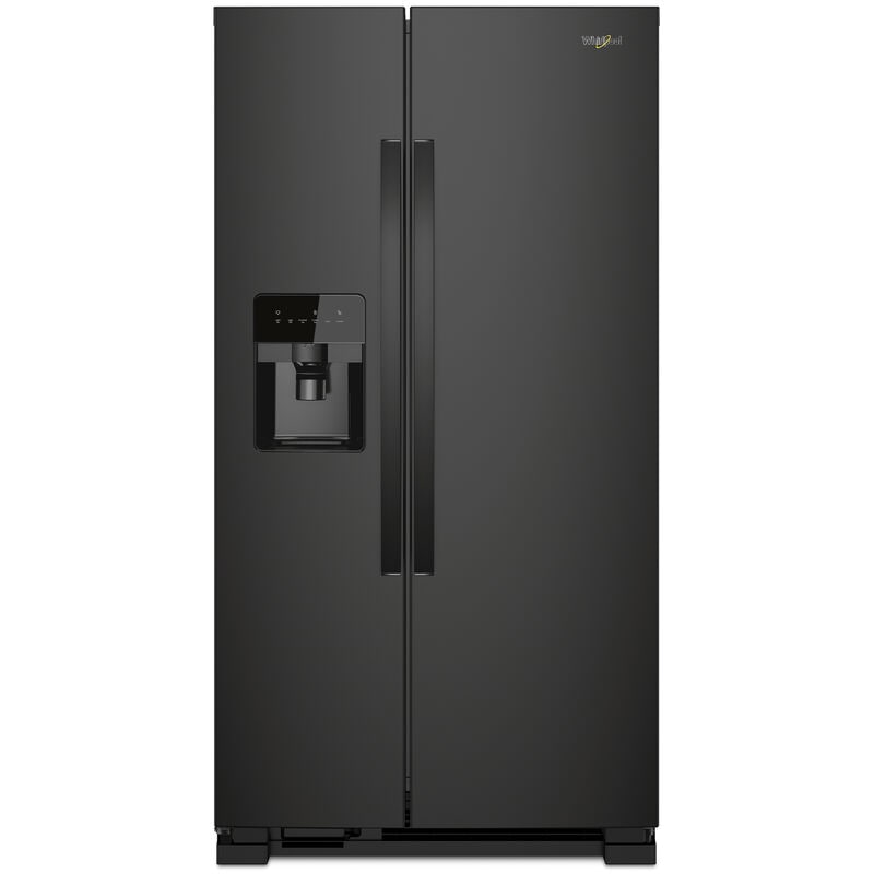 Whirlpool 33 in. 21.4 cu. ft. Side by Side Refrigerator with Ice & Water Dispenser - Black, Black, hires