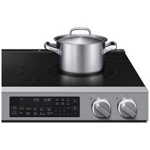 Samsung Bespoke 30 in. 6.3 cu. ft. Smart Air-Fry True European Convection Slide-In Electric Range with Radiant Burners - Stainless Steel, Stainless Steel, hires