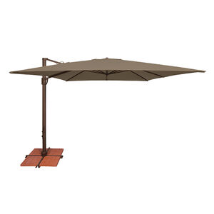 SimplyShade Bali 10' Square Cantilever Umbrella in Solefin Fabric - Taupe, Taupe, hires