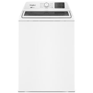 Whirlpool 27 in. 4.2 cu. ft. Top Load Washer with 2-in-1 Removable Agitator, Sanitize with Oxi & Soft Close Glass Lid - White