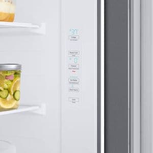 Samsung 36 in. 27.4 cu. ft. Side by Side Refrigerator with Ice & Water Dispenser - Stainless Steel, Stainless Steel, hires