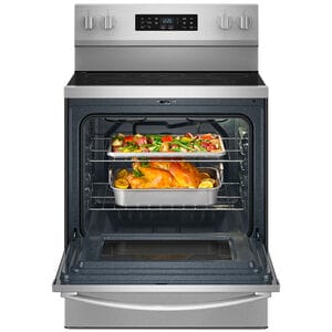 Whirlpool 30 in. 5.3 cu. ft. Air-Fry Standard Convection Electric Range with Radiant Burners - Fingerprint Resistant Stainless Steel, , hires