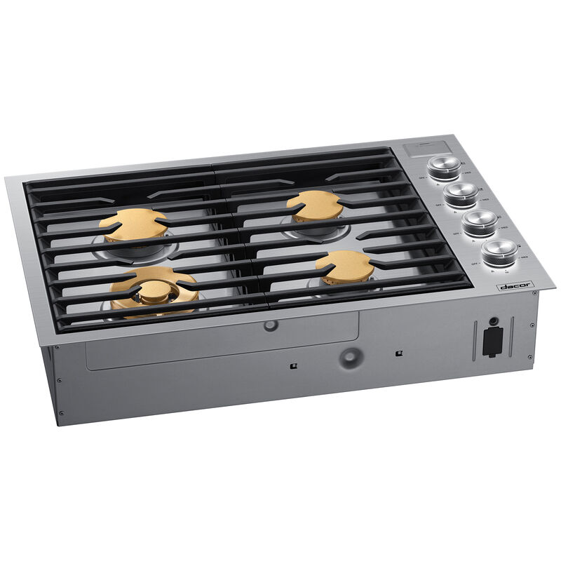 Dacor Contemporary 30 in. 4-Burner Smart Natural Gas Cooktop with Simmer Burner & Power Burner - Silver Stainless, , hires