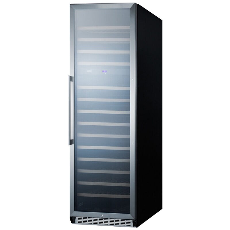 Summit 24 in. Wine Cooler with Wood Racks, Dual Temperature Zones & 160 Bottle Capacity - Stainless Steel, , hires