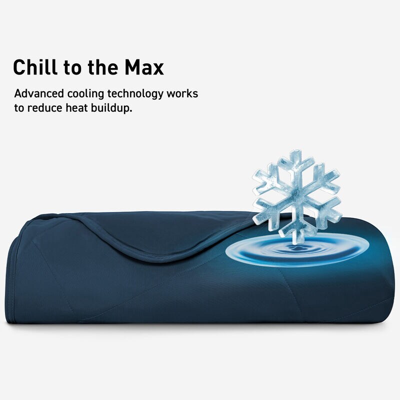 BEDGEAR Cooling Blanket King Size - Navy, , hires