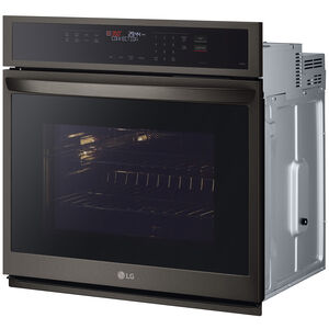 LG 30 in. 4.7 cu. ft. Smart Electric Single Wall Oven with Standard Convection - PrintProof Black Stainless Steel, , hires