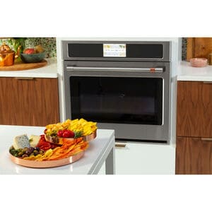 Cafe Professional Series 30 in. 5 cu. ft. Smart Electric Single Wall Oven with True European Convection - Stainless Steel, Stainless Steel, hires