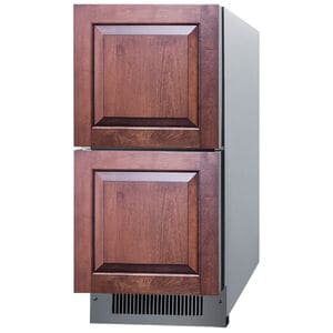 Summit 15 in. 2.7 cu. ft. Outdoor Double Refrigerator Drawers - Stainless Steel/Panel Ready, , hires