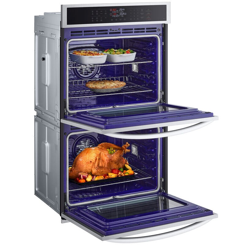 LG 30 in. 9.4 cu. ft. Smart Front Control Electric Double Wall Oven with Standard Convection - PrintProof Stainless Steel, , hires