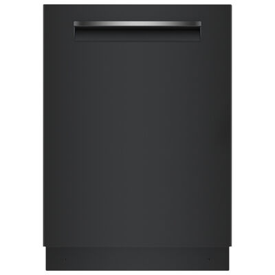 Bosch 500 Series 24 in. Smart Built-In Dishwasher with Top Control, 44 dBA Sound Level, 16 Place Settings, 8 Wash Cycles & Sanitize Cycle - Black | SHP65CM6N