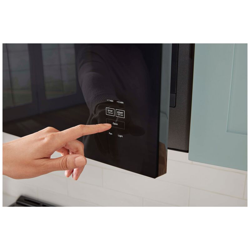 Whirlpool 30 in. 1.1 cu. ft. 1000W Over-the-Range Microwave with 300 CFM & Sensor Cooking - Black, , hires