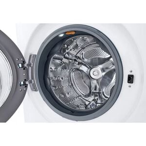LG 27 in. 5.0 cu. ft. Smart Stackable Front Load Washer with TurboWash 360, Sanitize & Steam Wash Cycle - White, White, hires