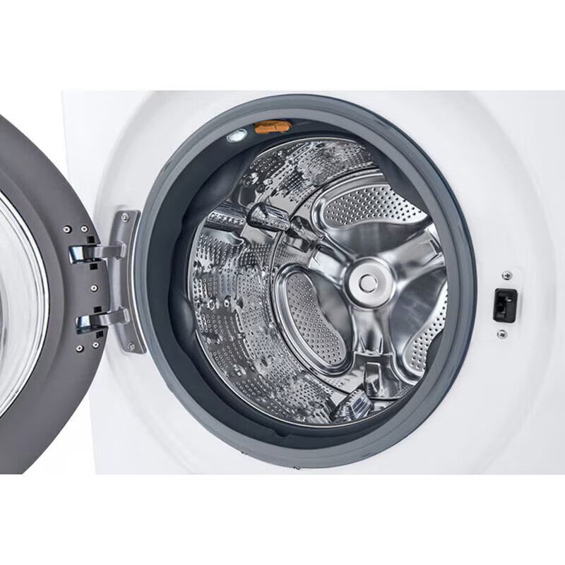 LG 27 in. 5.0 cu. ft. Smart Stackable Front Load Washer with TurboWash 360, Sanitize & Steam Wash Cycle - White, White, hires