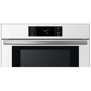 Samsung Bespoke 30 in. 7.0 cu. ft. Electric Smart Oven/Microwave Combo Wall Oven with Dual Convection & Steam Clean - White Glass, , hires