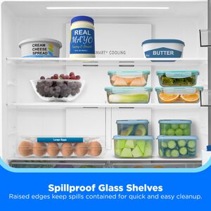 Midea 33 in. 22.8 cu. ft. Smart Counter Depth Bottom Freezer Refrigerator with Ice Maker - Stainless Steel, , hires