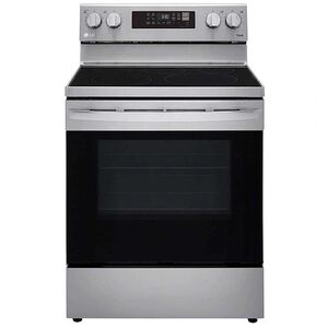 LG 30 in. 6.3 cu. ft. Smart Air Fry Standard Convection Electric Range with Radiant Burners - Stainless Steel, Stainless Steel, hires