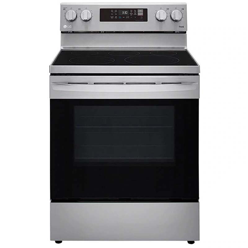 LG 30 in. 6.3 cu. ft. Smart Air Fry Standard Convection Electric Range with Radiant Burners - Stainless Steel, Stainless Steel, hires
