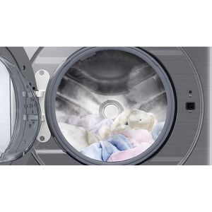 Samsung 27 in. 4.5 cu. ft. Smart Stackable Front Load Washer with Super Speed Wash, Sanitize & Steam Wash Cycle - Platinum, Platinum, hires