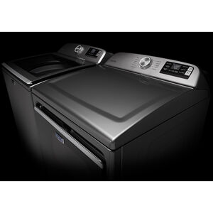 Maytag 27 in. 7.4 cu. ft. Smart Electric Dryer with Extra Power Button & Sensor Dry - Metallic Slate, Metallic Slate, hires