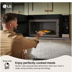 LG 30 in. 1.8 cu. ft. 1000W Smart Over-the-Range Microwave with 300 CFM & Sensor Cooking - PrintProof Stainless Steel, , hires