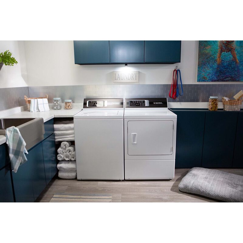 Speed Queen DR7 27 in. 7.0 cu. ft. Electric Dryer with Pet Plus Cycle, Sensor Dry, Sanitize & Steam Cycle - White, White, hires