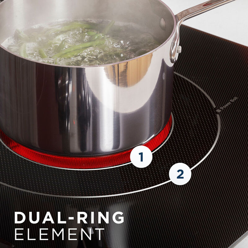 GE 30 in. 5-Burner Electric Cooktop with Simmer Burner & Power Burner - Black, , hires