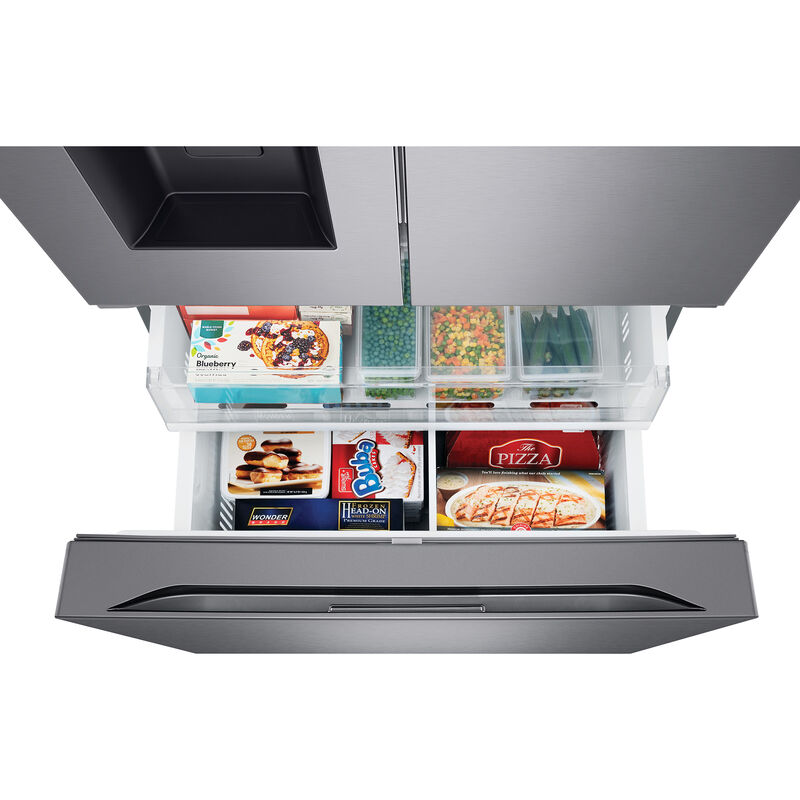 LG 36 in. 25.5 cu. ft. Smart Counter Depth French Door Refrigerator with Ice & Water Dispenser - PrintProof Noble Steel, , hires