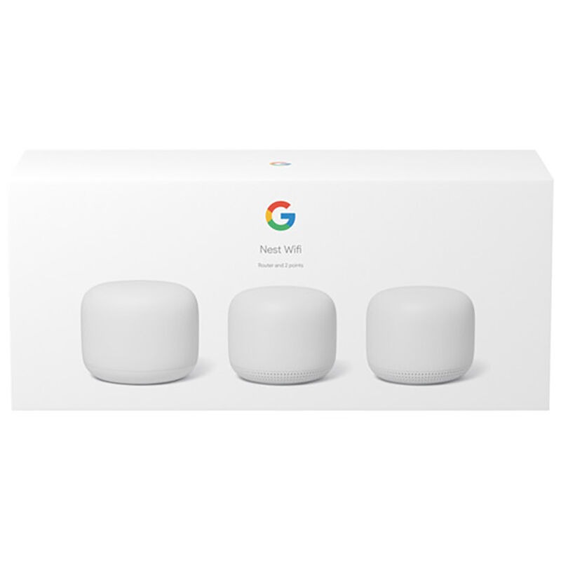 One Router Google Nest AC2200 MU-MIMO Wi-Fi Mesh Router and Point with Google Assistant GA00823-CA Two Point 