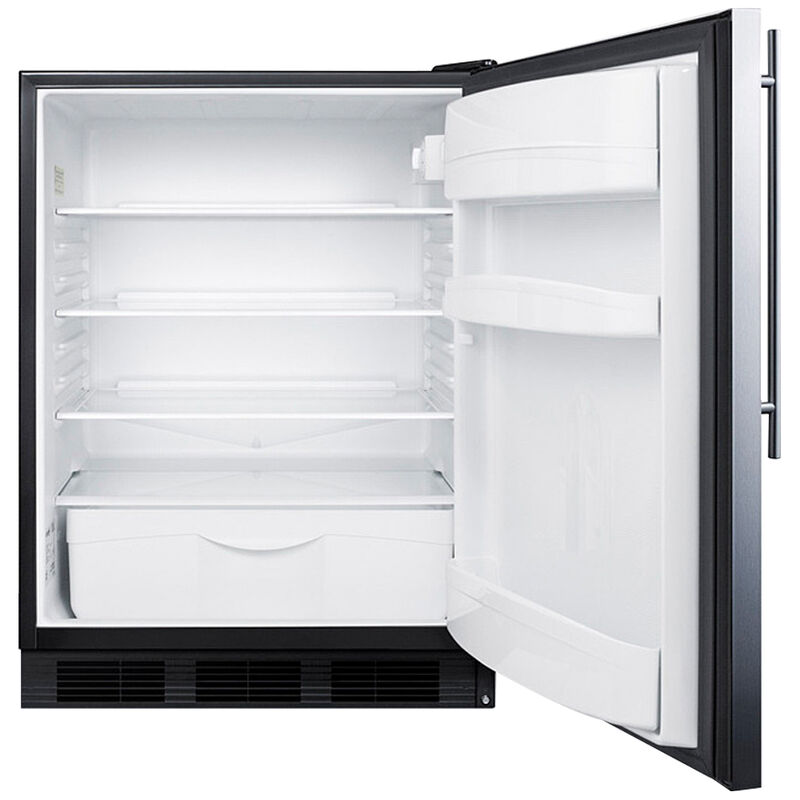 Summit 24" 5.5 Cu. Ft. Compact Refrigerator - Stainless Steel, , hires