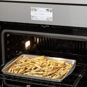 Cafe 30 in. 5 cu. ft. Smart Electric Single Wall Oven with True European Convection - Platinum Glass, Platinum Glass, hires