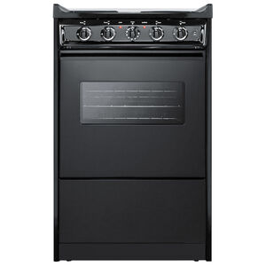 Summit 20 in. 2.4 cu. ft. Slide-In Electric Range with Coil Burners - Black, , hires