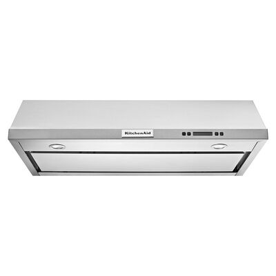 KitchenAid 30 in. Canopy Pro Style Range Hood with 4 Speed Settings, 585 CFM, Convertible Venting & 2 LED Lights - Stainless Steel | KVUB600DSS