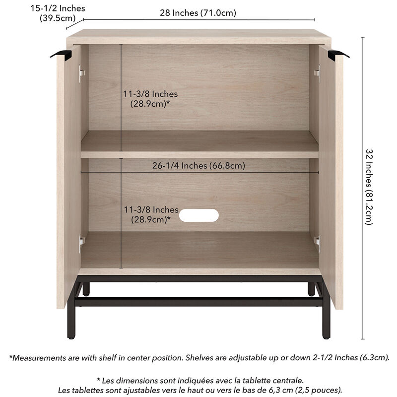 Hudson & Canal Montello 28" Wide Rectangular Fluted Accent Cabinet - Alder White, , hires