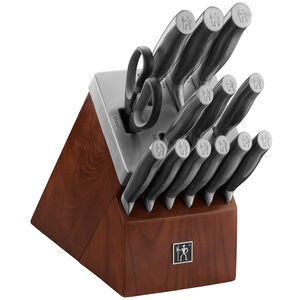 Henckels Graphite 14-pc Self-Sharpening Block Set - Brown/Stainless Steel, , hires