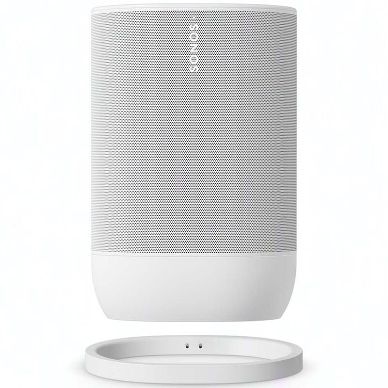 Sonos Move 2 Portable Rechargeable Spashproof Bluetooth & Wi-Fi Speaker - White, White, hires