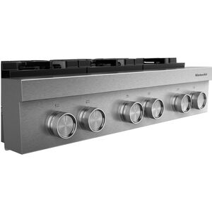 KitchenAid Commercial-Style 36 in. 6-Burner Natural Gas Rangetop with Simmer Burner & Power Burner - Stainless Steel, , hires