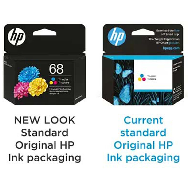 HP 68 Tri-Color Original Ink Cartridge for HP ENVY Inkjet Printers (Cyan, Magenta, Yellow), , hires