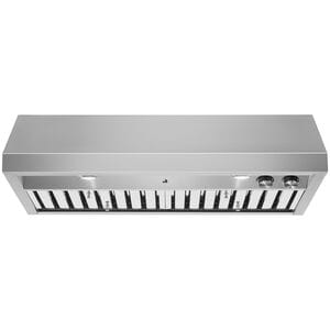 JennAir Pro-Style 36 in. Ducted Canopy Pro Style Style Range Hood with 600 CFM, 4 Fan Speeds & 2 Halogen Lights - Stainless Steel, , hires